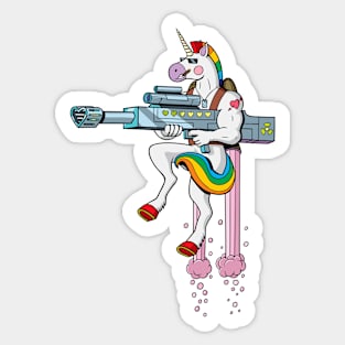 Unicorn Soldier Sticker